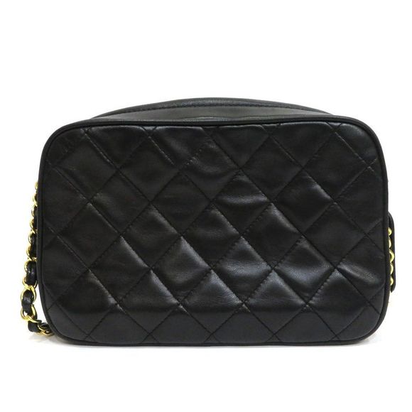 Chanel Lambskin Single Chain Shoulder Bag Matelasse Black - Picture 2 of 10